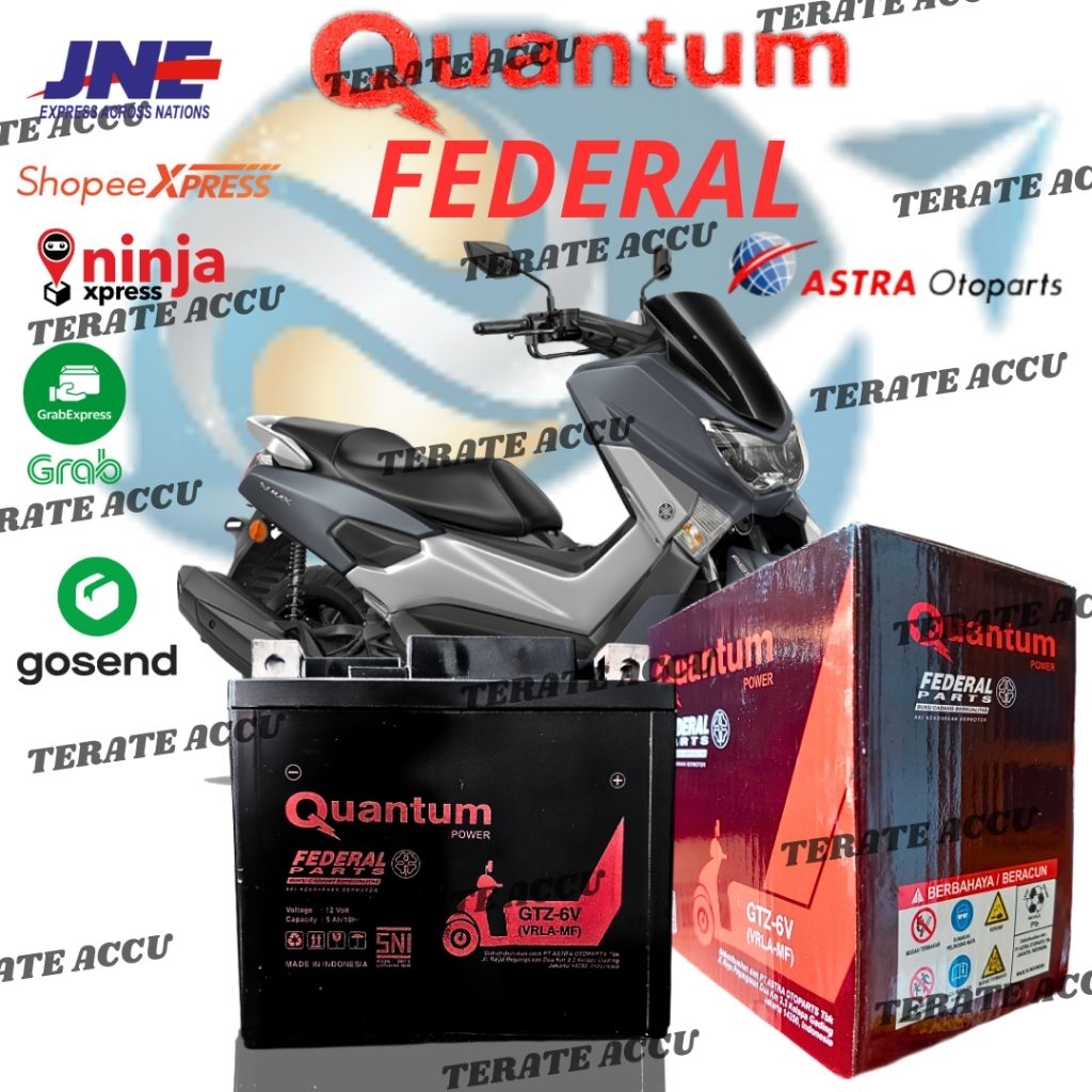 Aki Motor Full Kering Quantum Federal Nmax , Lexi , Aerox 155