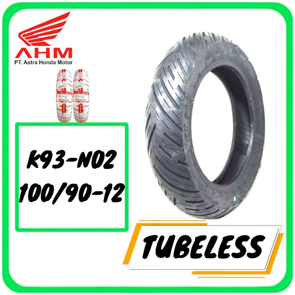 BAN TUBELESS FEDERAL K93-N02 100/90-12 ORIGINAL AHM