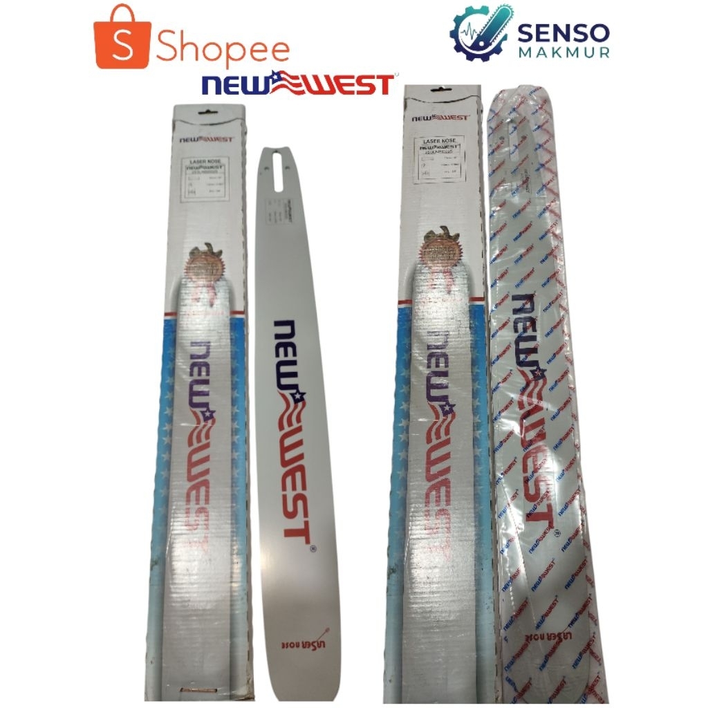 BAR MESIN SENSO/CHAINSAW NEW WEST 22 INCH LASER ORIGINAL