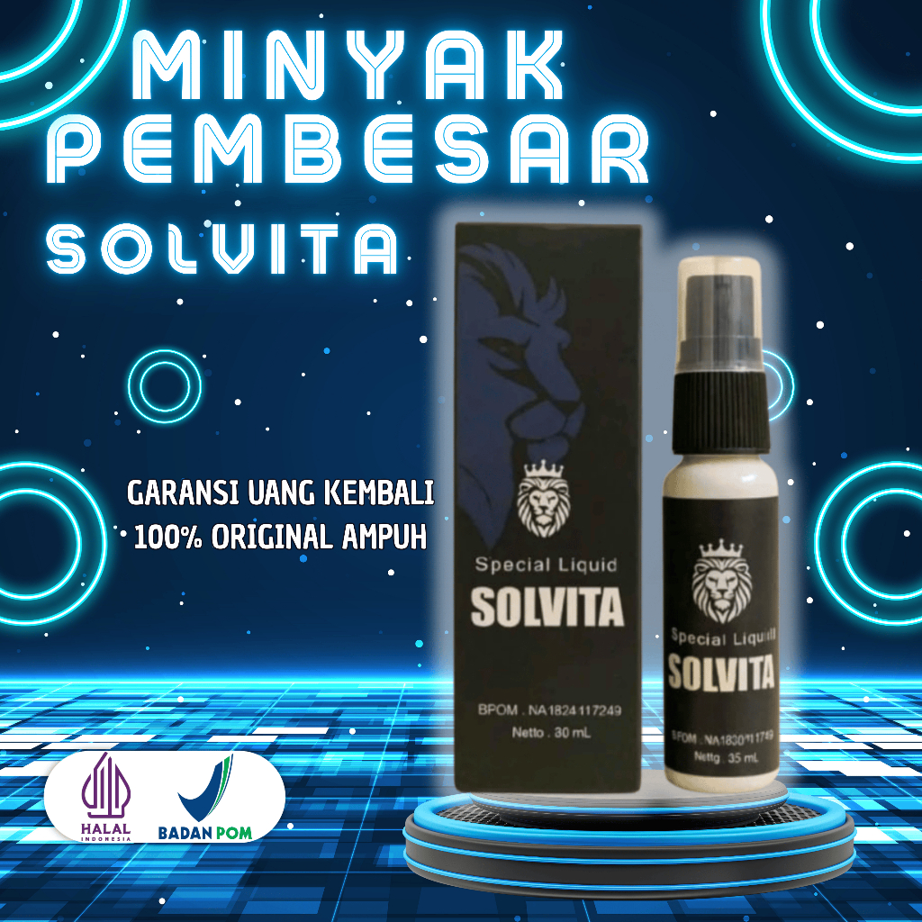 Solvita Minyak Spray Pembesar Penis Pria Perkasa Obat Oles Herbal Original
