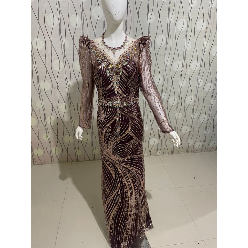 baju pengantin luxury slim duyung baju Pengantin wanita