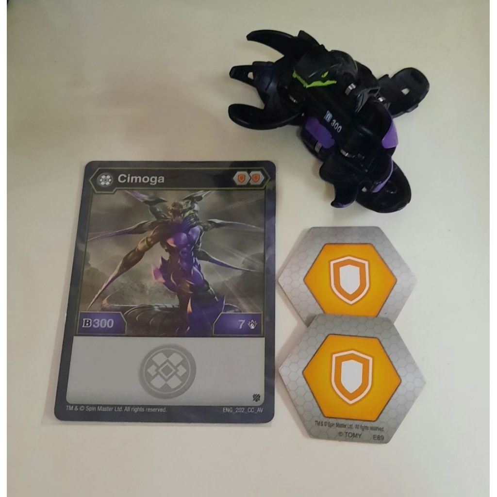 Bakugan Darkus Cimoga + 2 bakucore spin master tcg