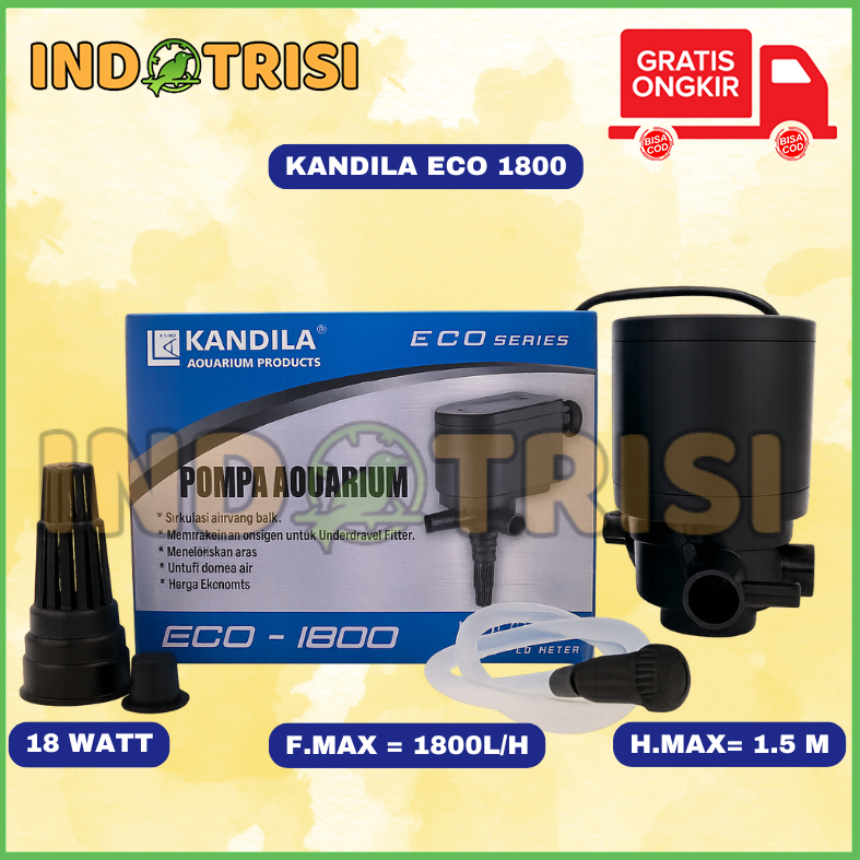 Pompa Air Aquarium KANDILA ECO 1800 Power Head Aquarium 1800 L/H 18 W / Pompa akuarium
