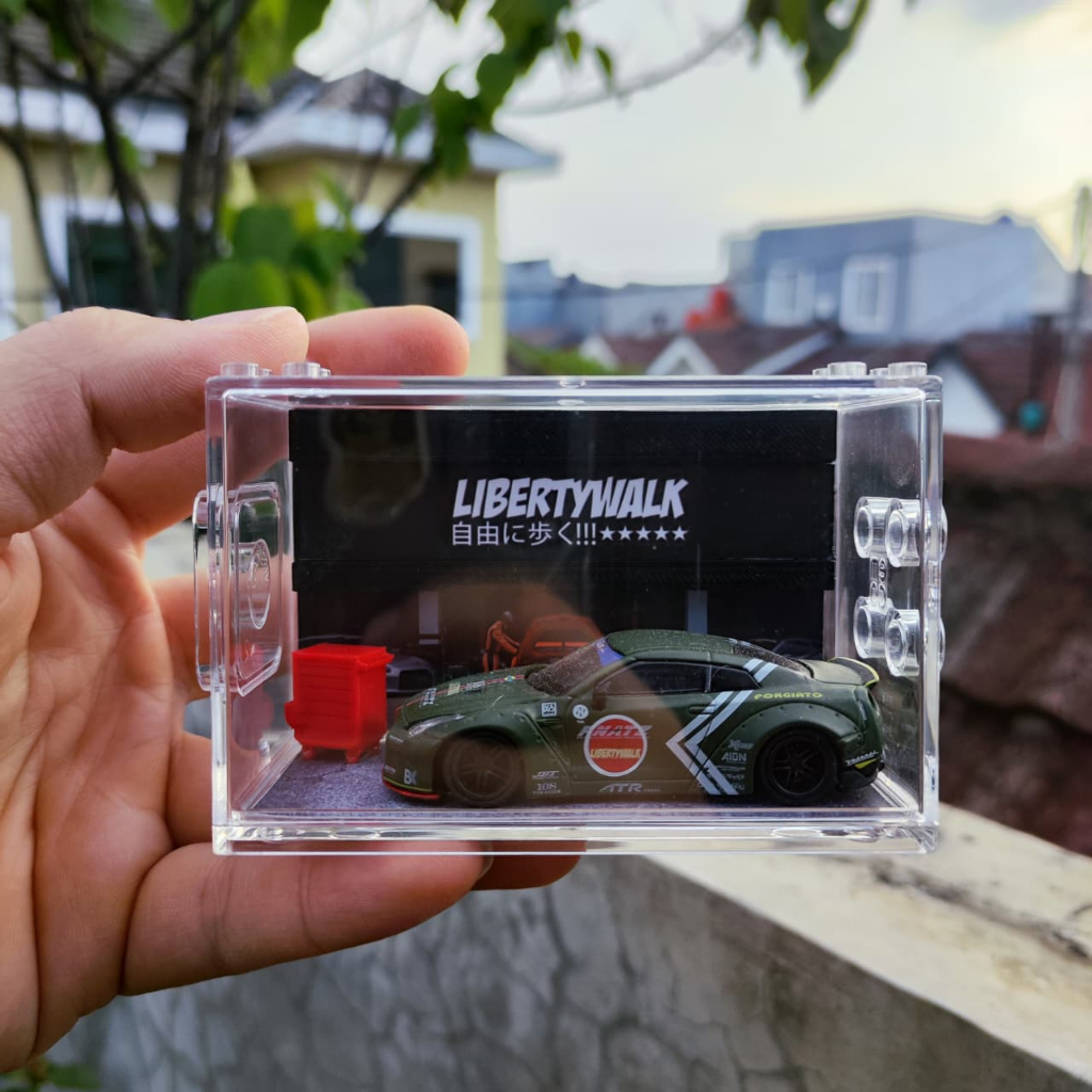 DIORAMA DIECAST LIBERTYWALK - DIORAMA LBWK - MINI DIORAMA - DIORAMA MINI WITH ACCRYLIC - PAJANGAN DI