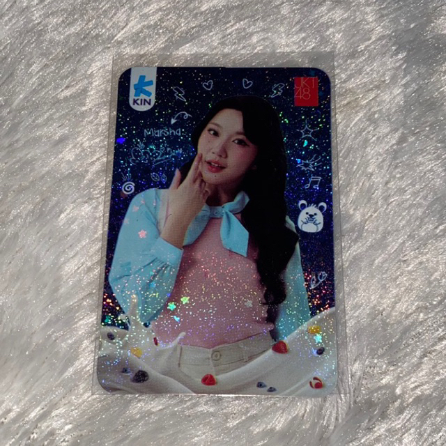 [Ready] Photocard Marsha Official JKT48 x Kin Yoghurt Glitter Hologram (Wajib Baca Deskripsi)