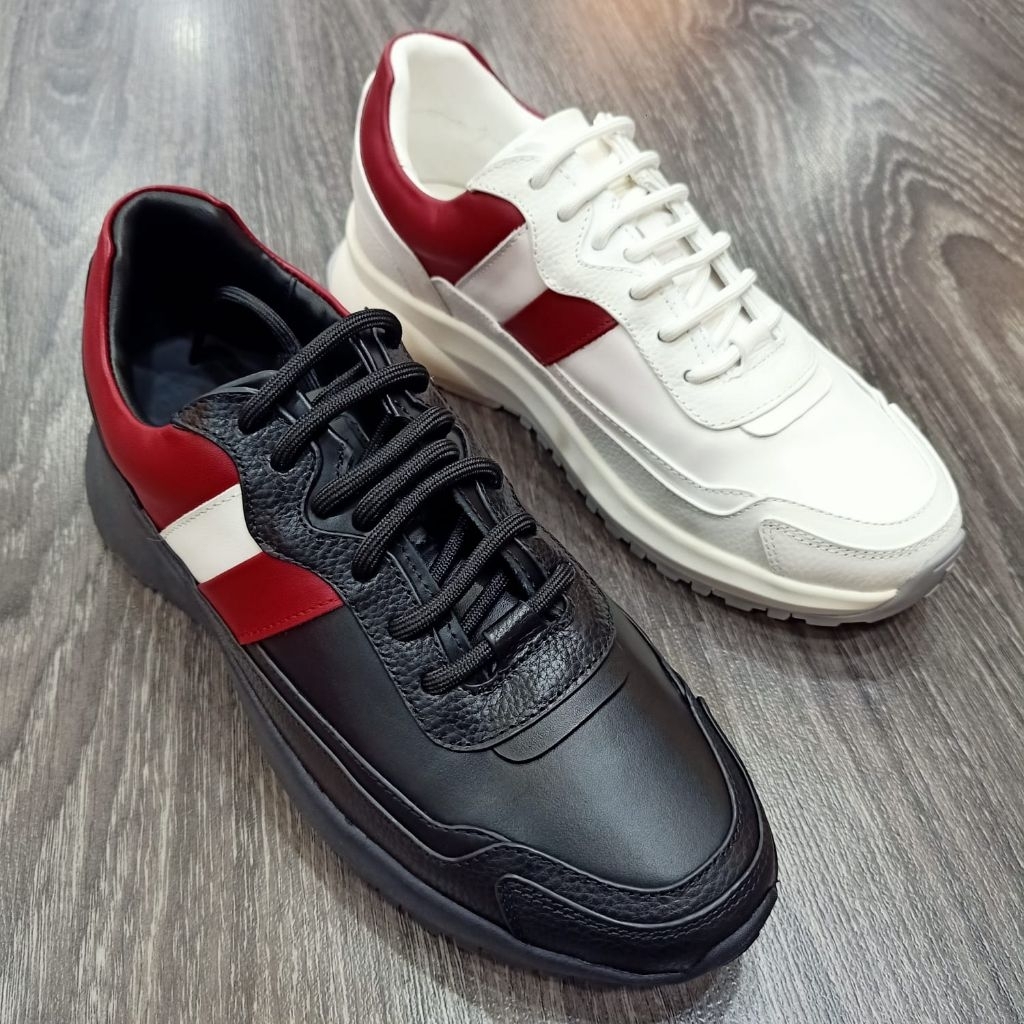 sepatu Sneakers pria Bally sepatu sneaker kulit