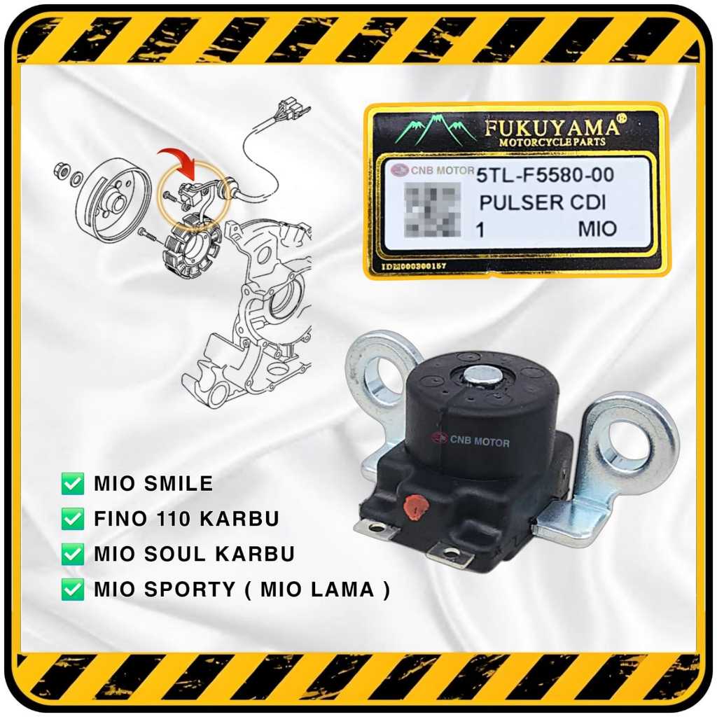 FUKUYAMA >> Pulser / Fulser CDI Spull Magnet Yamaha MIO SPORTY / SMILE / SOUL KARBU ( 5TL )