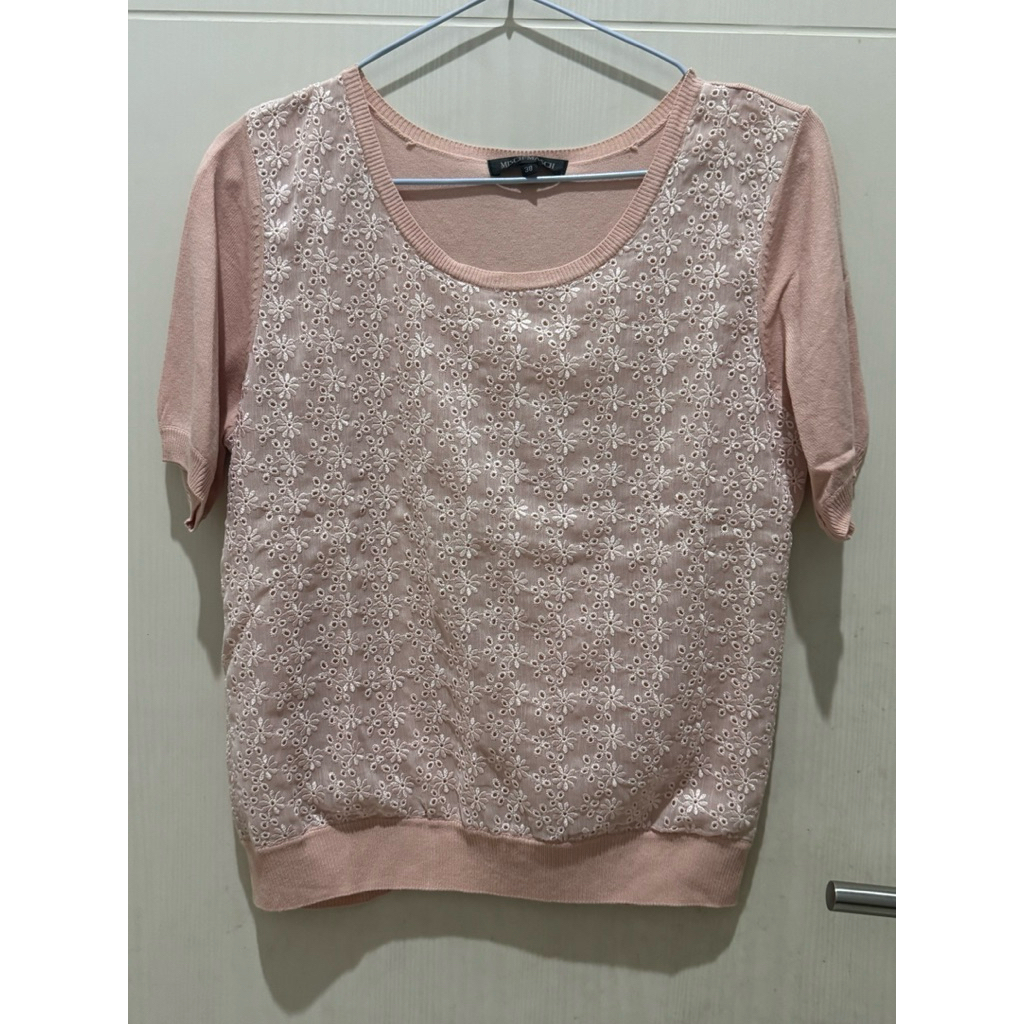 Atasan baju wanita warna pink brukat. 39
