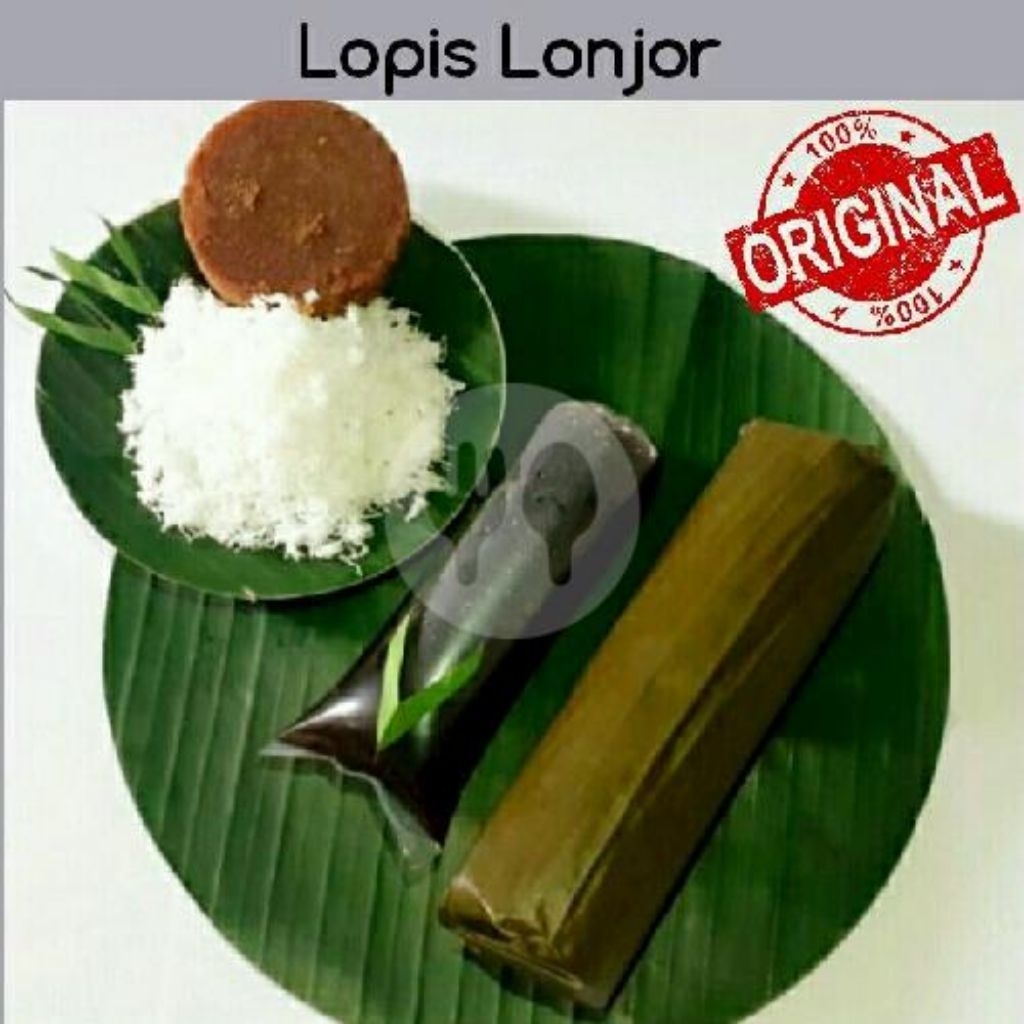 Kue lopis asli ketan 1 lonjor+gula merah+kelapa/tanpa kelapa