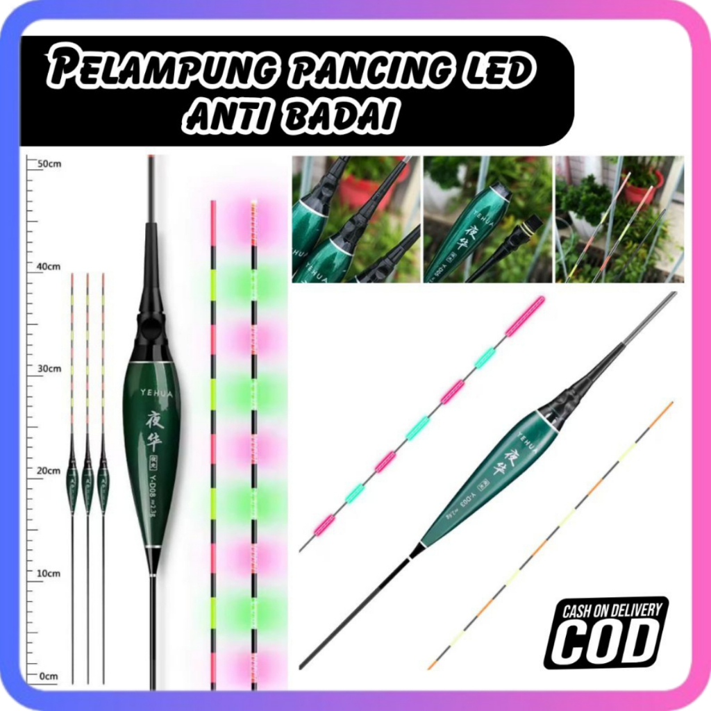 Pelampung pancing anti badai Pelampung Umpan Pancing Fishing Float Bobber LED Light