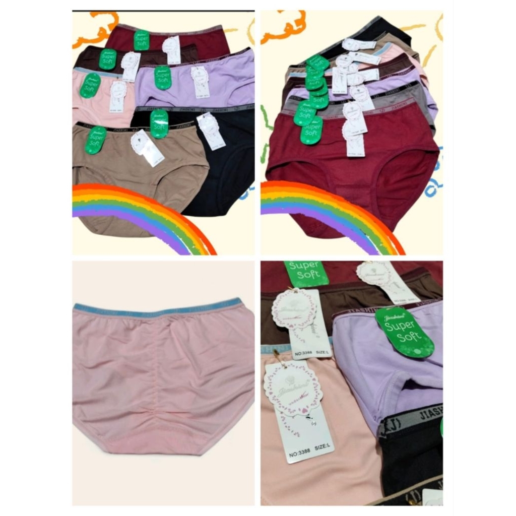 JIASHINI[6pcs]Celana Dalam Wanita JIASHINI 3388 / Cd Wanita Lembut Halus Berkualitas