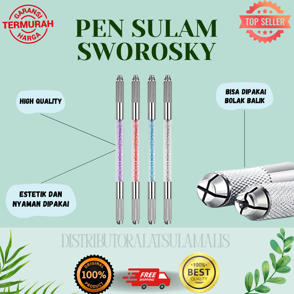 swaroski / pen sulam microblading  pen crystal dual pen / manual pen sulam bibir