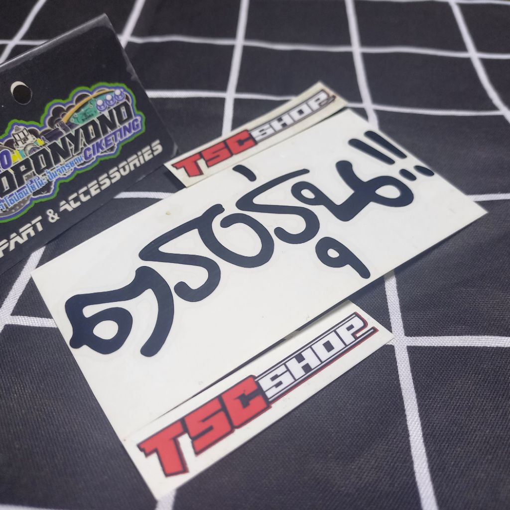 +✅𝗧𝗘𝗥𝗠𝗨𝗥𝗔𝗛 | STICKER CUTTING TULISAN THAILAND MODEL WARNA HITAM FOR ALL WAVE 125 110 100 SUPRA KARIS