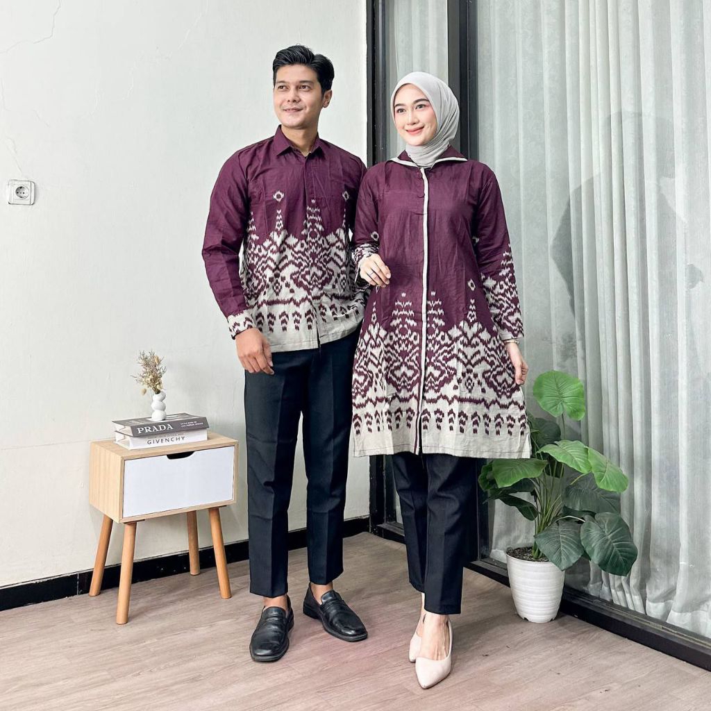 KEMEJA BATIK PRIA LENGAN PANJANG MOTIF KENZO BATIK MODERN BATIK SERAGAMAN KANTORAN BATIK PEKALONGAN 