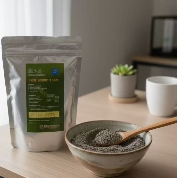 Flake benur green marine, shrimp, udang 1kg