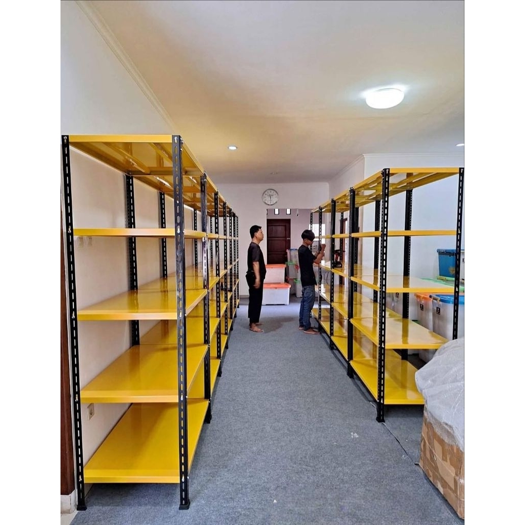 rak siku besi atau rak gudang 200x100x40 5susun murah