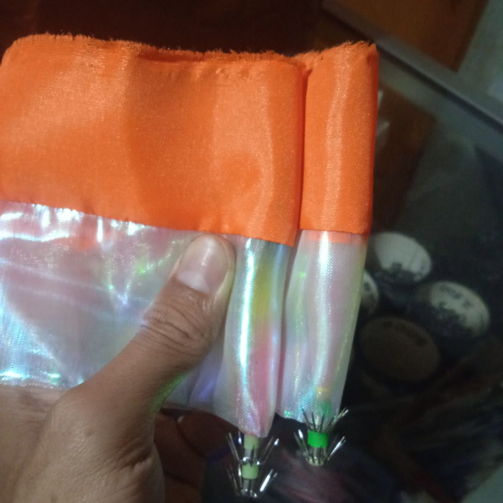 kain kilap apollo / udang udangan untuk pancing cumi