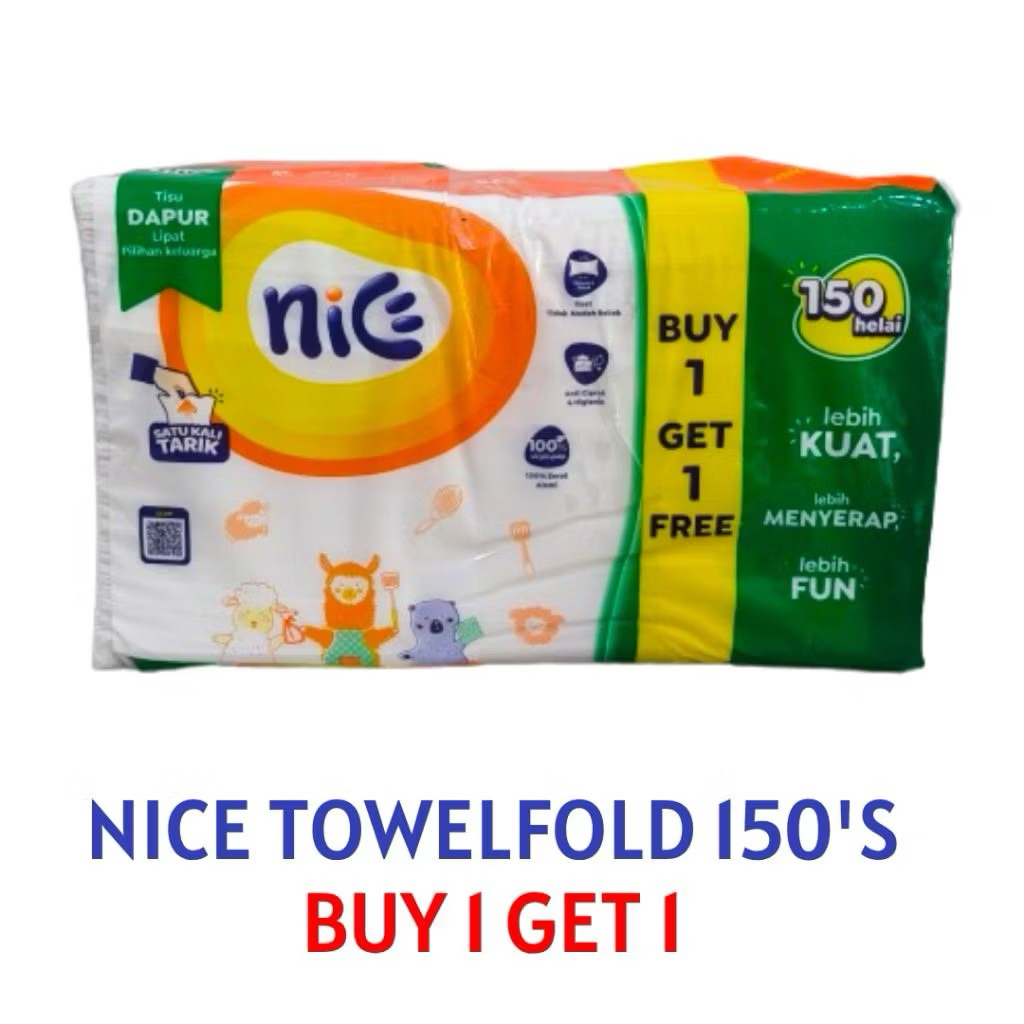 Nice Multipurpose 150 Sheet Towel Hand Towel Kitchen Towel / TISU NICE 150 SHEET