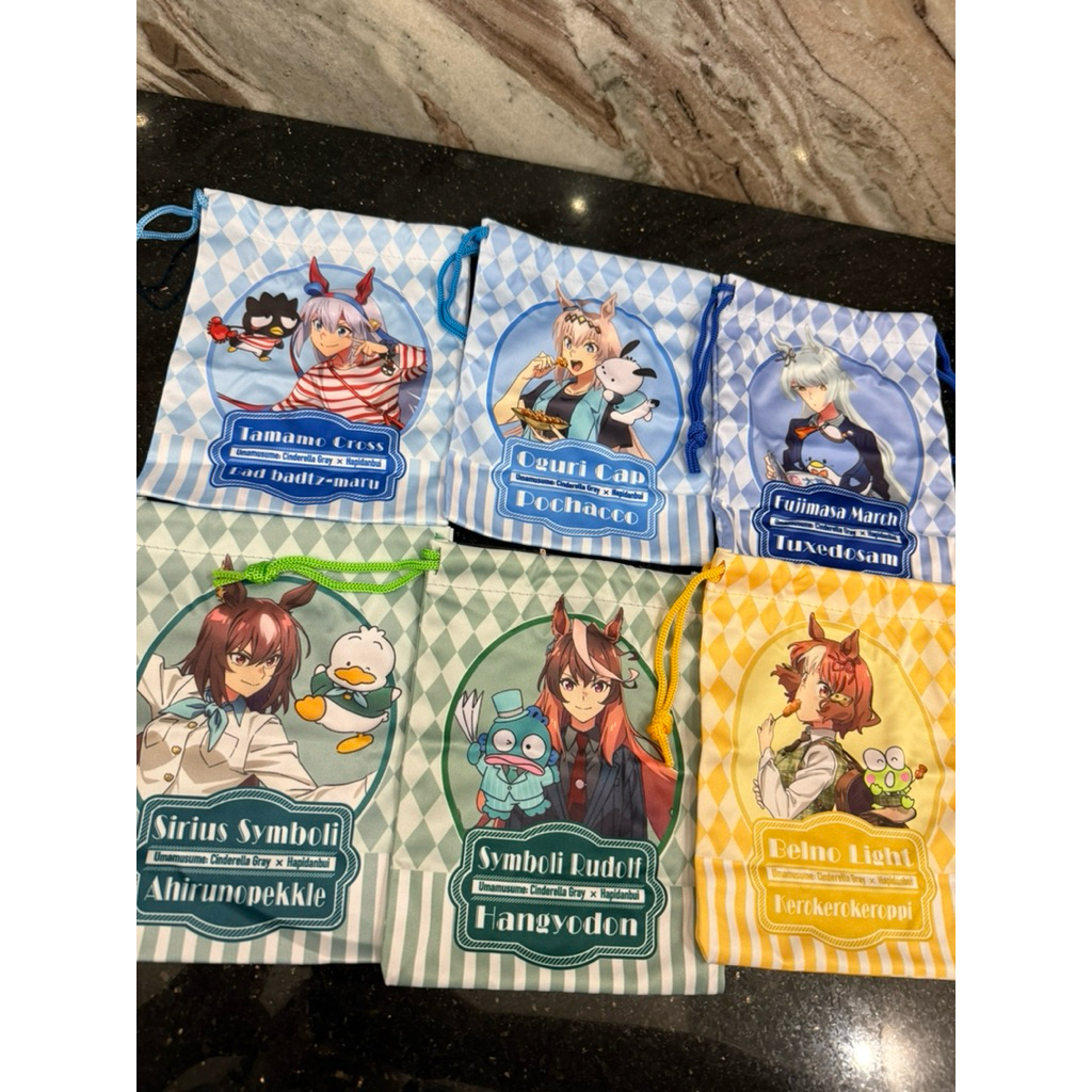 Uma musume Cinderella Gray Movie X Sanrio Drawstring Pouch Sirius Symboli Symboli Rudolf Belno Light