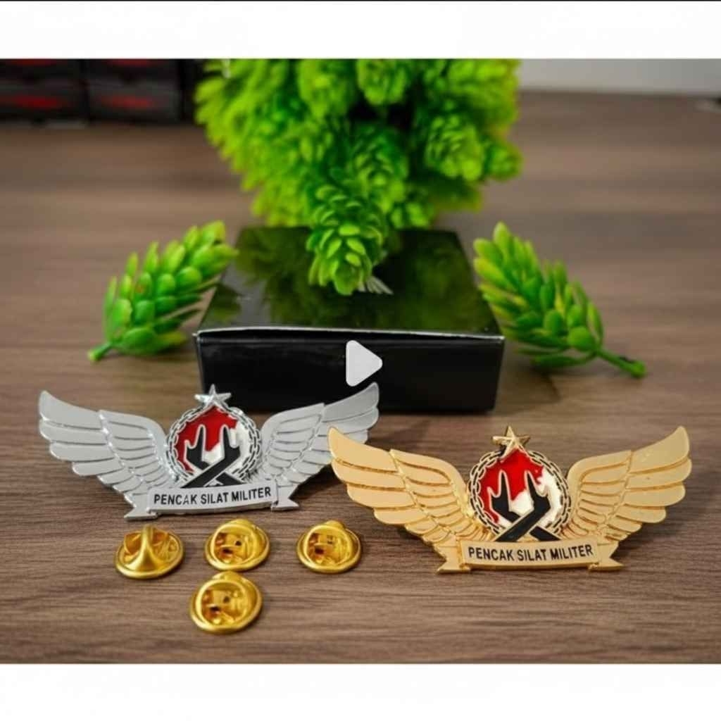 BREVET WING PENCAK SILAT MILITER | PIN PSM TERBARU PREMIUM EXCLUSIVE GOLD CROME