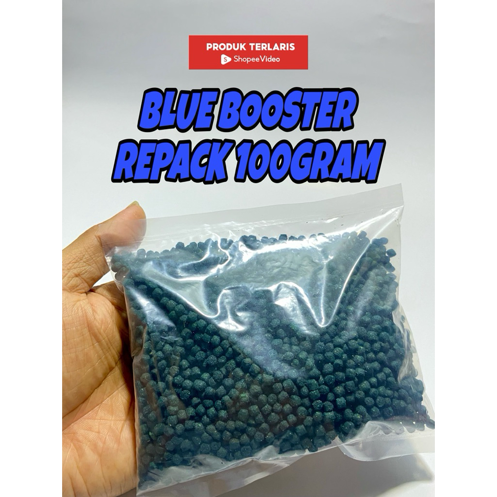 BLUE BOOSTER 100gram - Pelet Blue Booster repack 100gram termurah - Pelet Channa Blue Booster repack