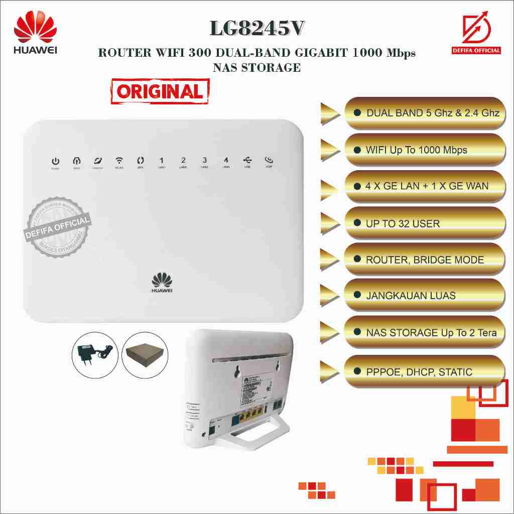 Router home gateway Wireless WIFI Huawei LG8245V Dual Band Gigabit 1000 Mbps