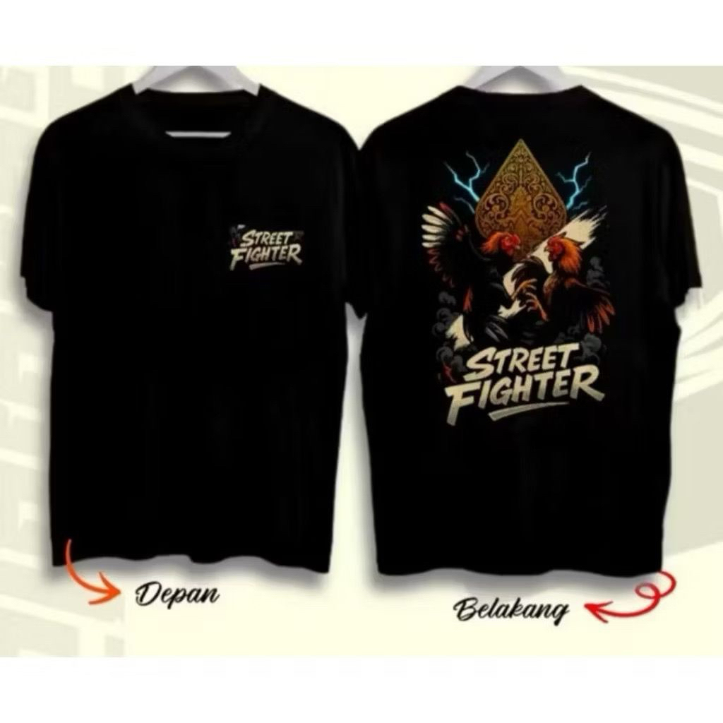 TSHIRT/KAOS AYAM PETARUNG STREET FIGHTER