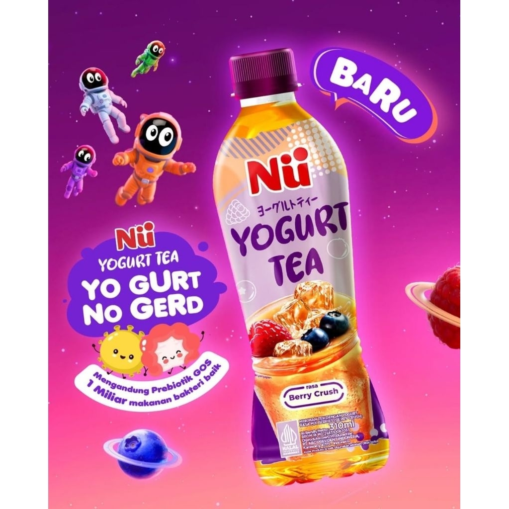 Nu Yogurt Berry Crush Botol 450 ml / Nu