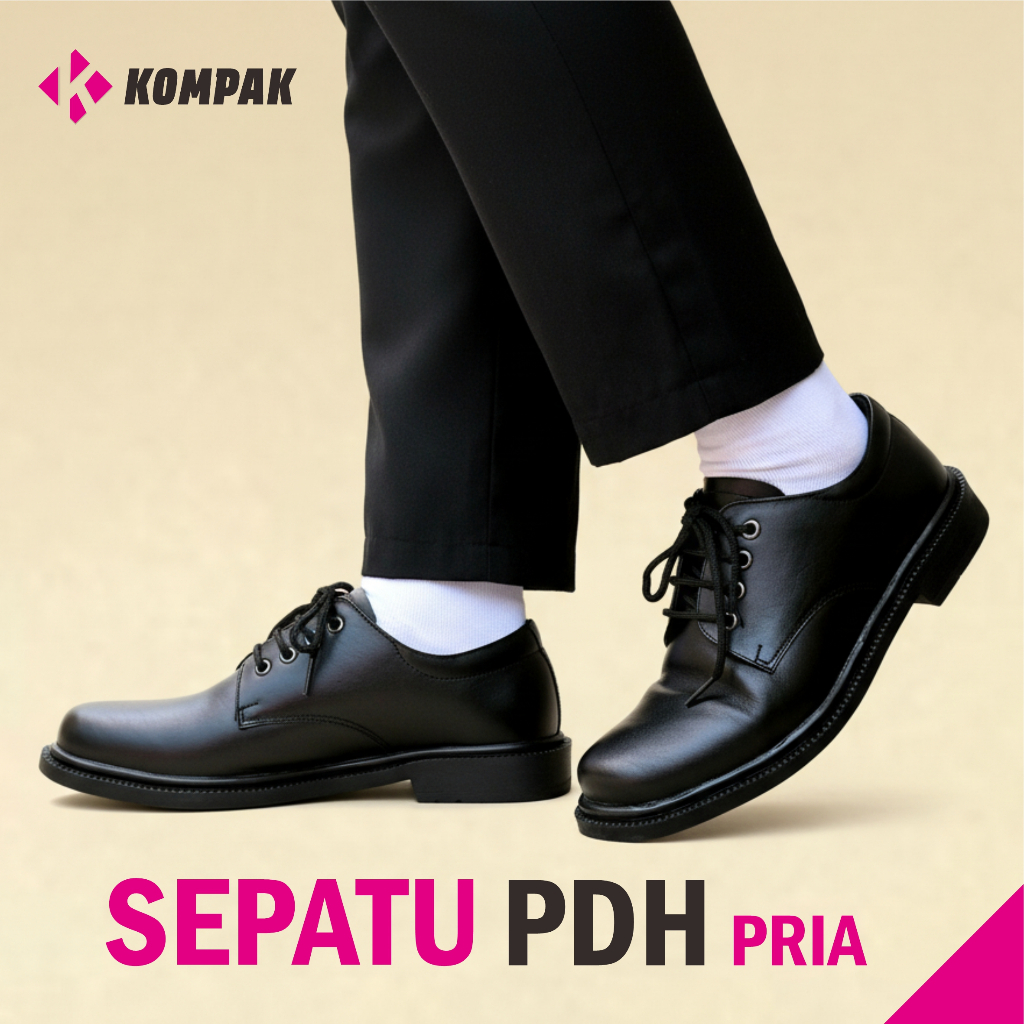 [ KOMPAK ] SEPATU FANTOFEL PRIA PDH PENDEK PANTOFEL SEKOLAH TNI AD AL AU SEPATU PDH PRIA TALI SEPATU