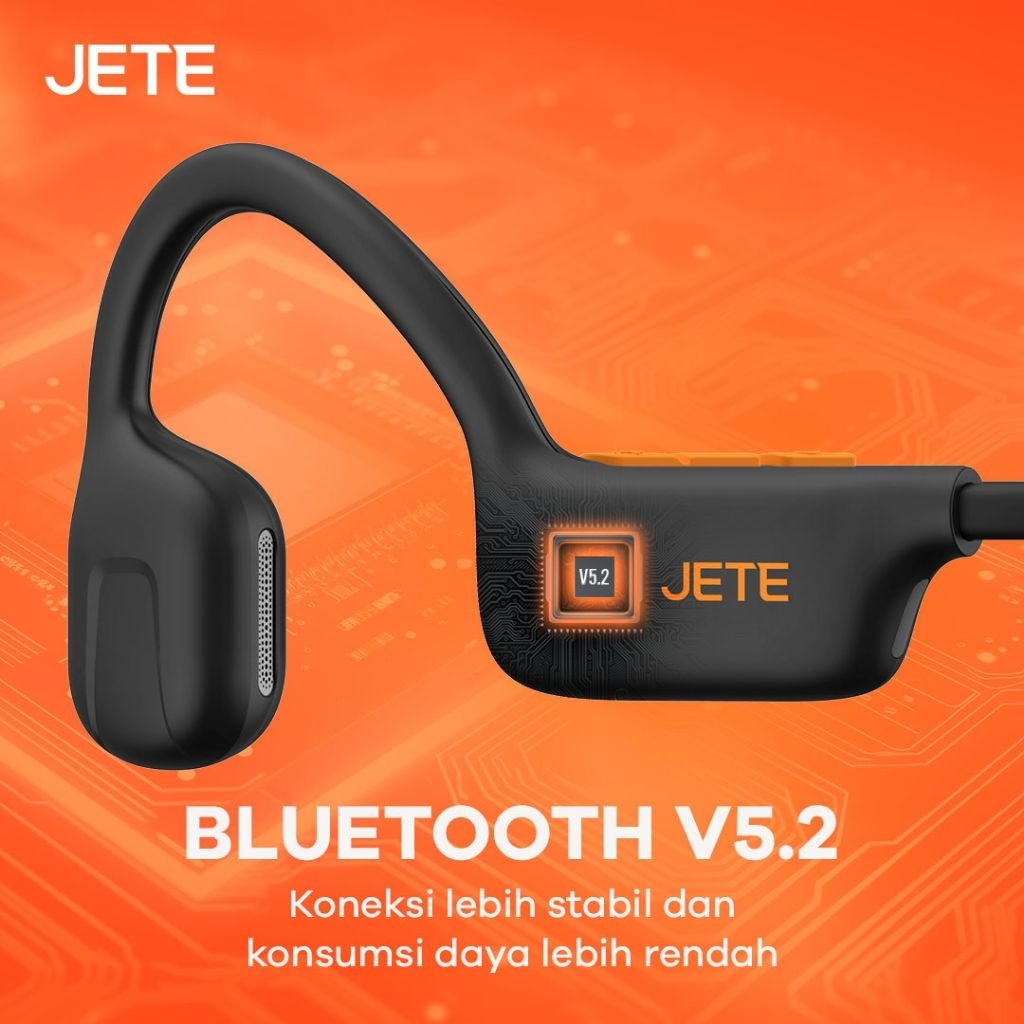 SALE ORIGINAL SPORT HEADSET JETE Open Style Hitam Headset Olahraga