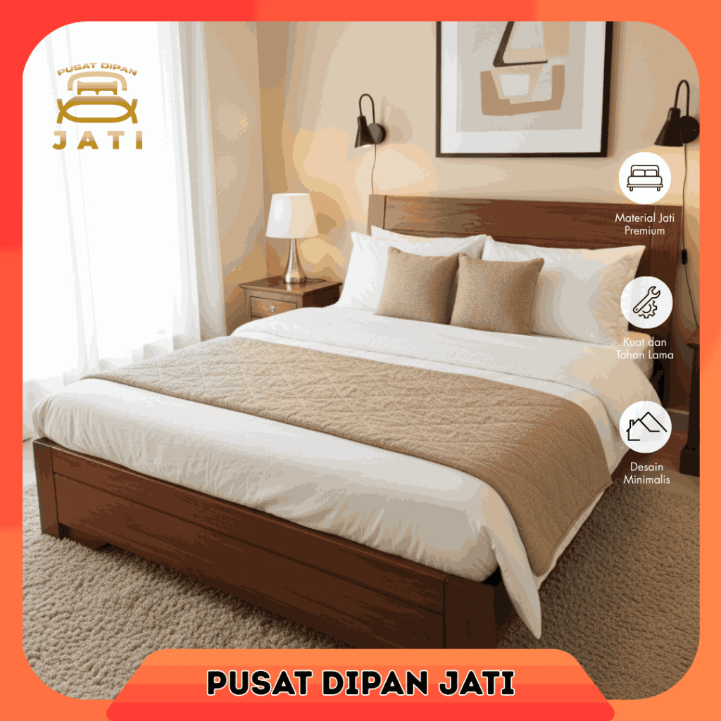 Dipan Kasur Tempat Tidur Minimalis Jati Rangka Tempat Tidur 140x200 Divan Ranjang Bed Dipan Kasur