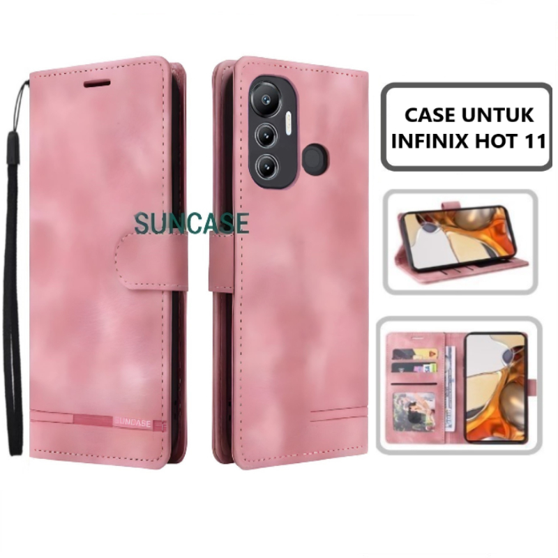 Flip Case INFINIX HOT 11 flip wallet leather standing flip cover