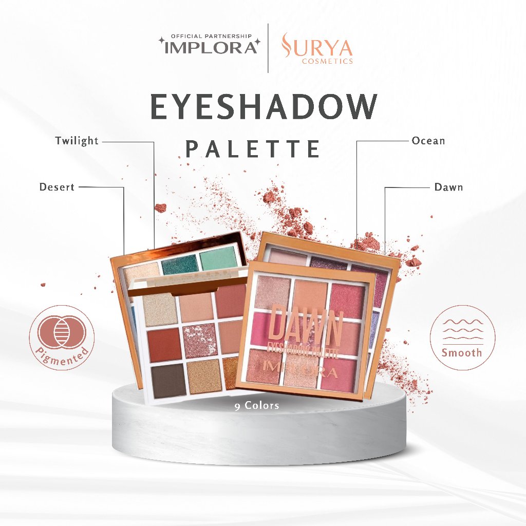 IMPLORA - EYESHADOW PALETTE + FREE GIFT / EYESHADOW IMPLORA / KOSMETIK MATA IMPLORA