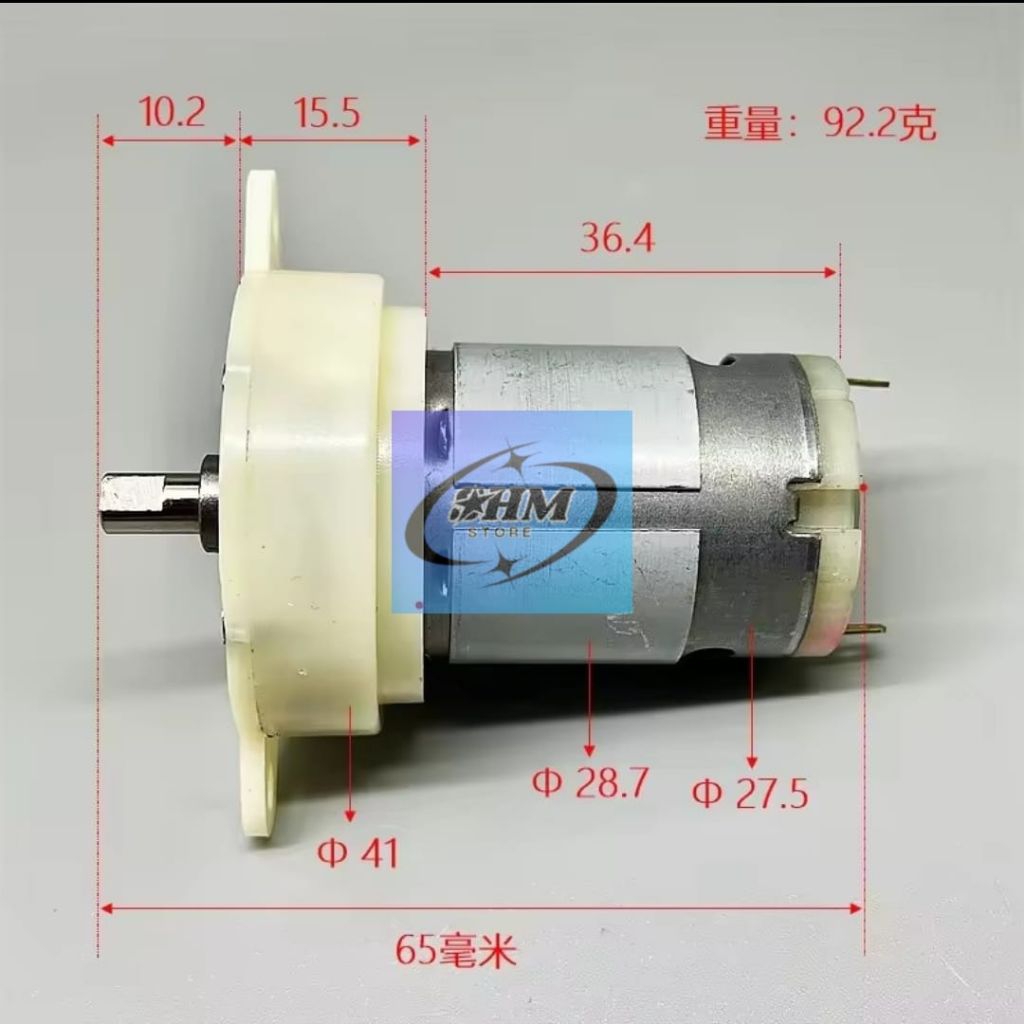 Dinamo DC Motor RS380 380 Speed Reduction Gearbox Gear Box Planetary