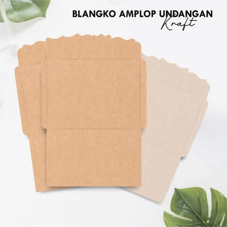 [100 PCS] AMPLOP KRAFT COKLAT TANPA UNDANGAN - AMPLOP UNTUK UNDANGAN BLANKO VINTAGE AESTHETIC