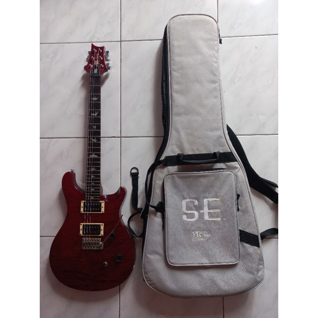 gitar merk PRS type cuatom SE 24 edisi 25th anniversary asli original made in korea
