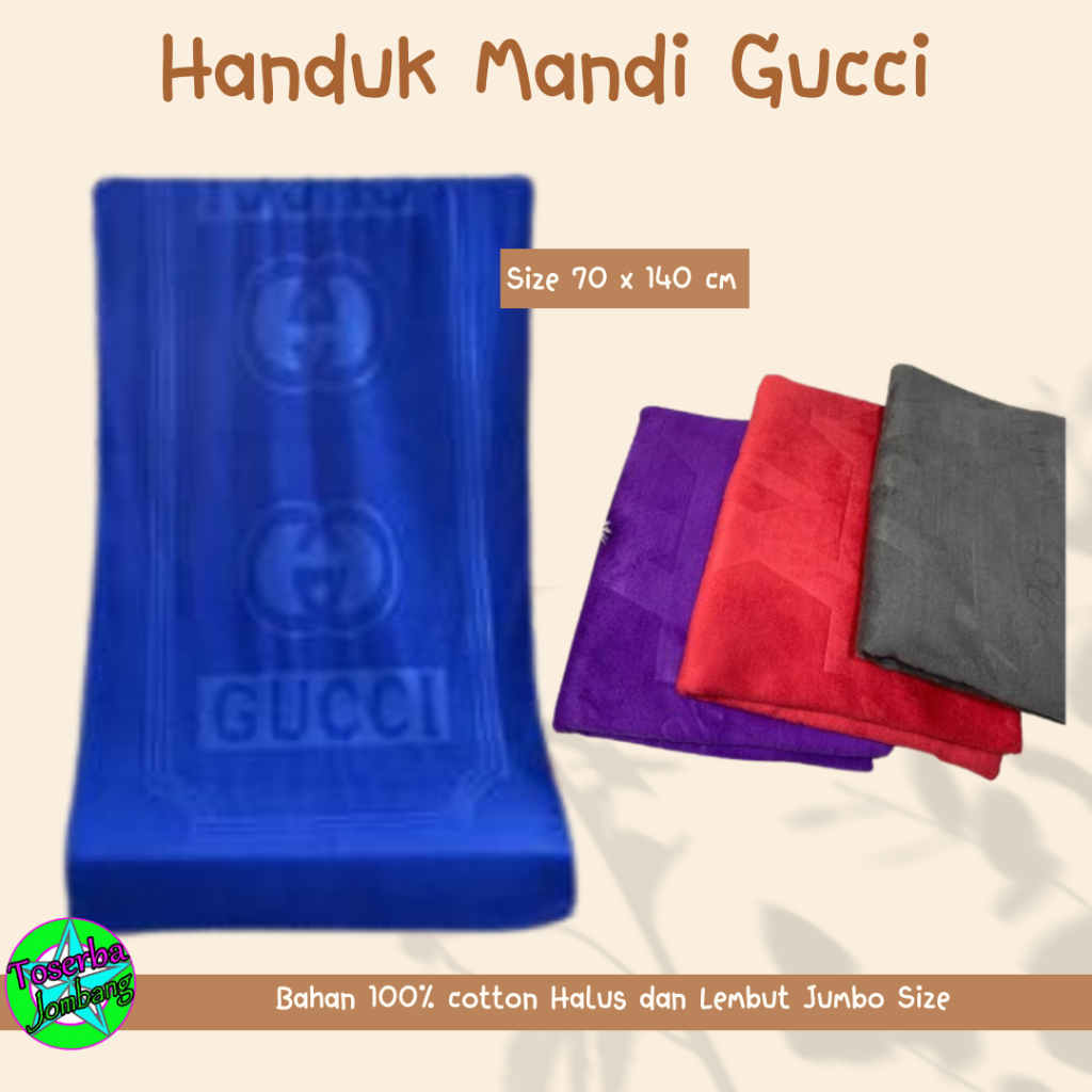 Handuk Mandi Gucci Jumbo Ukuran 70x140