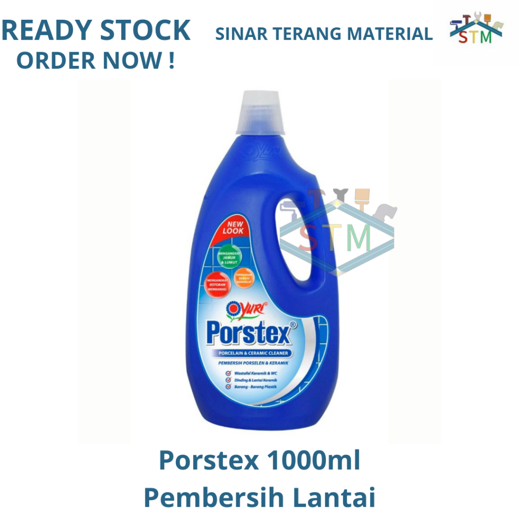Porstex Pembersih Lantai Porcelain Keramik 1000 ml 1 L Blue Porstex