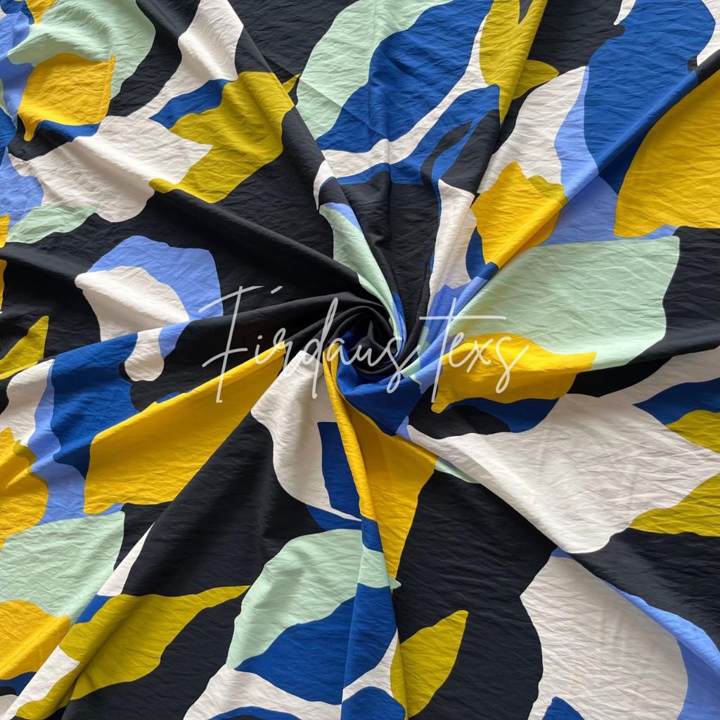 kain katun silky premium motif bunga -tidak transparan -harga 0,5 meter