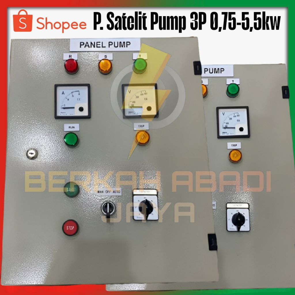 panel pompa satelit 3phase 0,75-5,5kw otomatis wlc omron