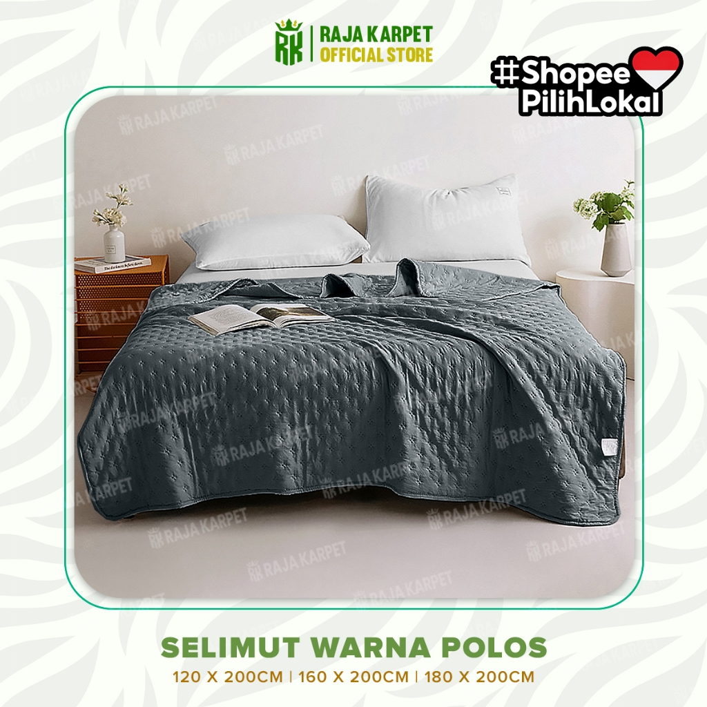 RAJA - Selimut Polos Jepang Halus Lembut Bahan Microtex + Dacron Blanket Selimut Lembut Halus