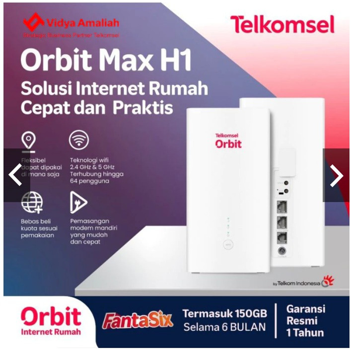 MODEM ORBIT MAX H1 , Modem Orbit TELKOMSEL Bonus Kuota.