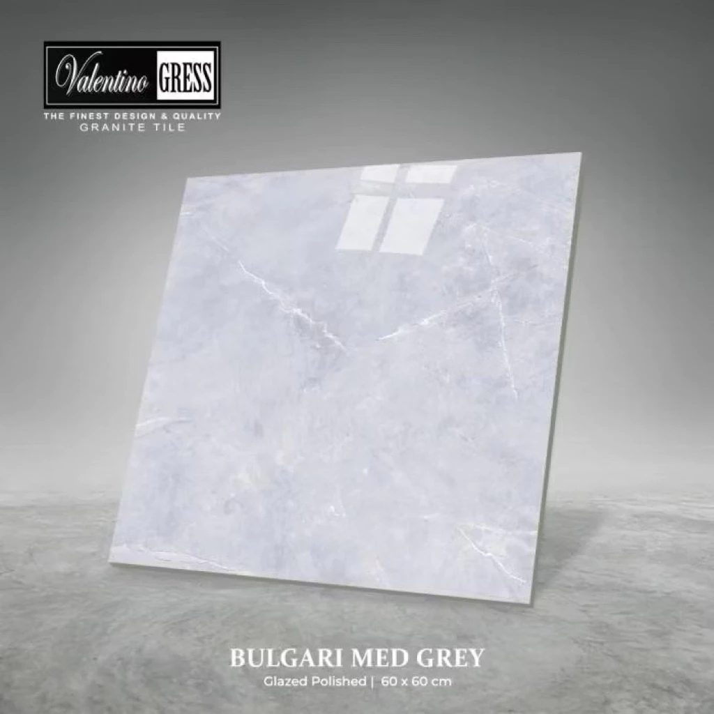 Granit 80x80 Valentino Gress Bulgari Med Grey | Glazed Polished