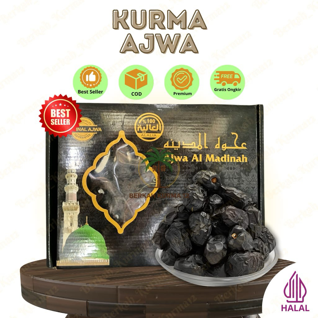Kurma Ajwa Madinah Asli 1kg