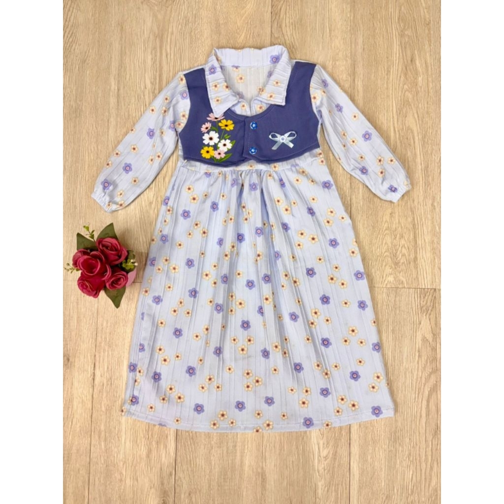 Gamis anak rompi pita / gamis muslim anak / gamis muslimah terbaru