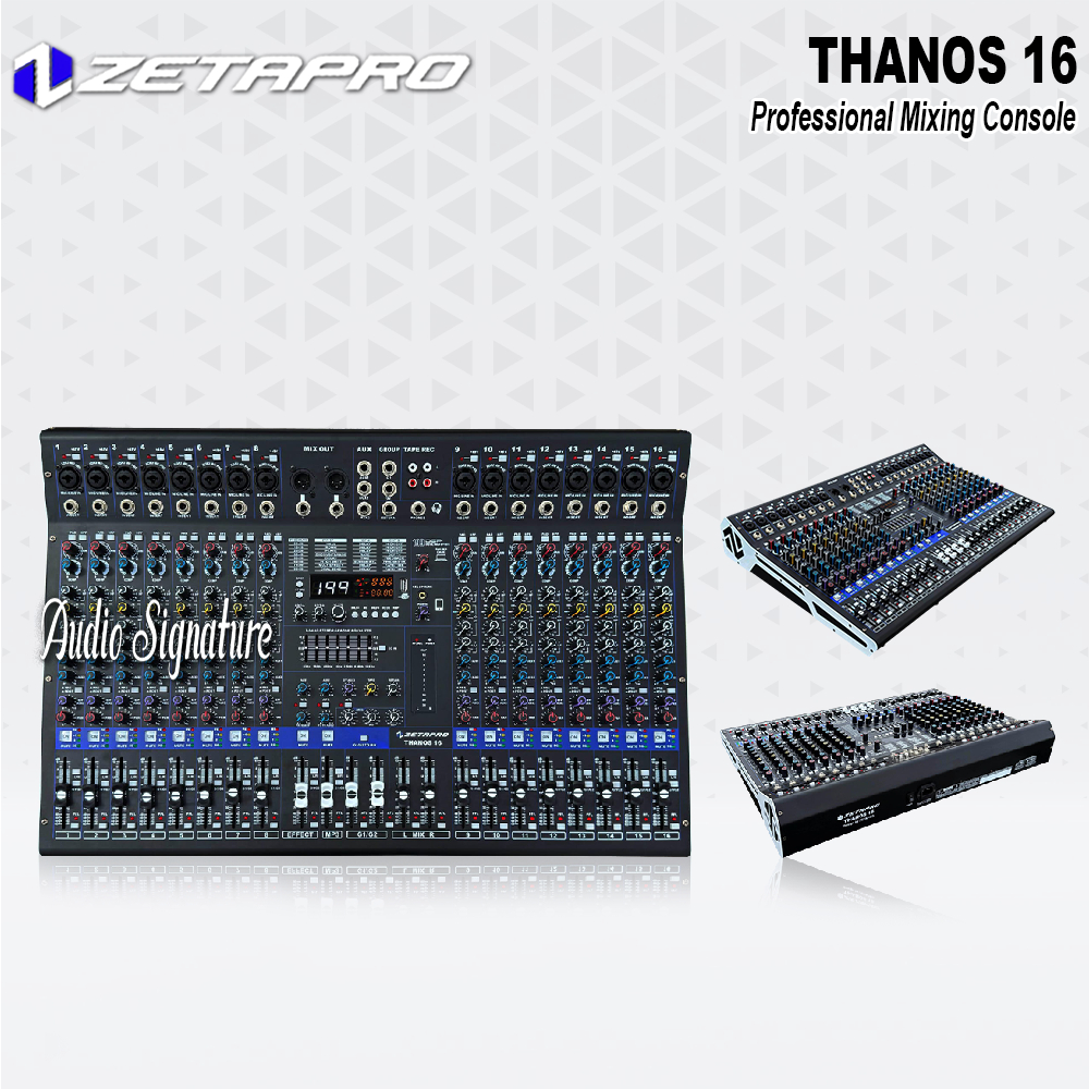 Mixer 16 Channel ZETAPRO THANOS16 | THANOS 16 Bluetooth USB MP3 Original