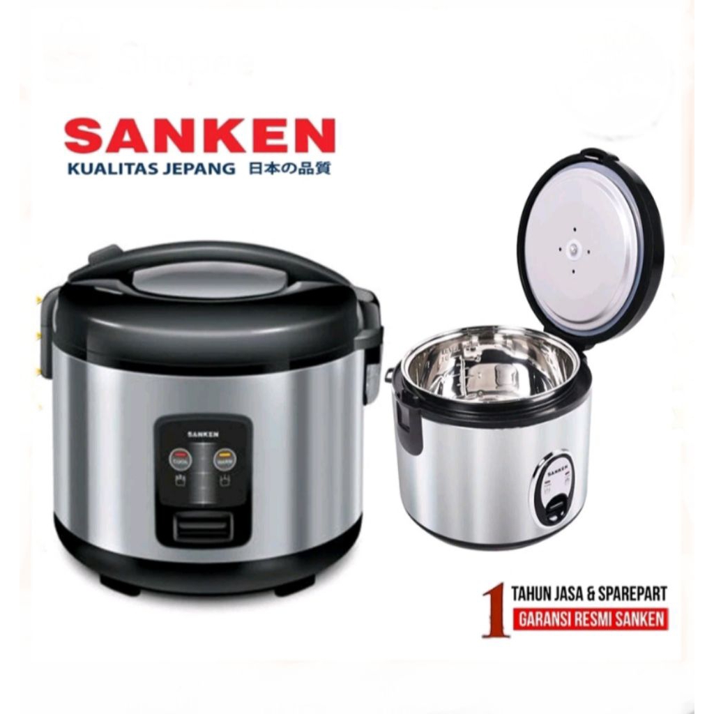Sanken Magic Com Rice Cooker 1 Liter Stainless Sanken SJ-130 H