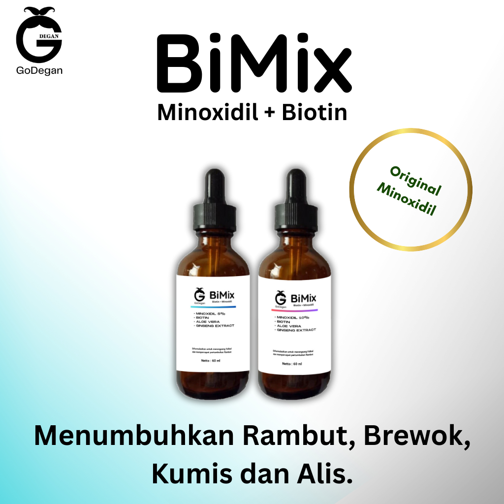 BiMix Minoxidil 10% Serum Penumbuh Rambut dan Brewok dengan Minoxidil 2%/5%/10% 60 ml / 5% / 10% Pen