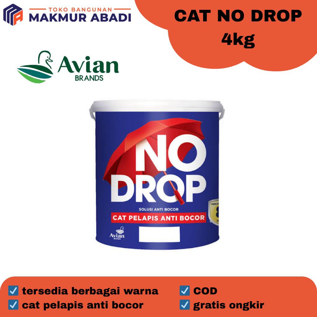 NO DROP 4kg / CAT PELAPIS ANTI BOCOR / CAT TEMBOK 4kg