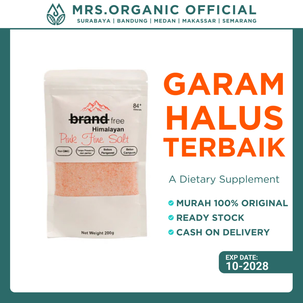 Garam Himalaya HALAL Organik Original Premium Pink Fine 500gr Best Quality - Garam Halus Himalaya 84